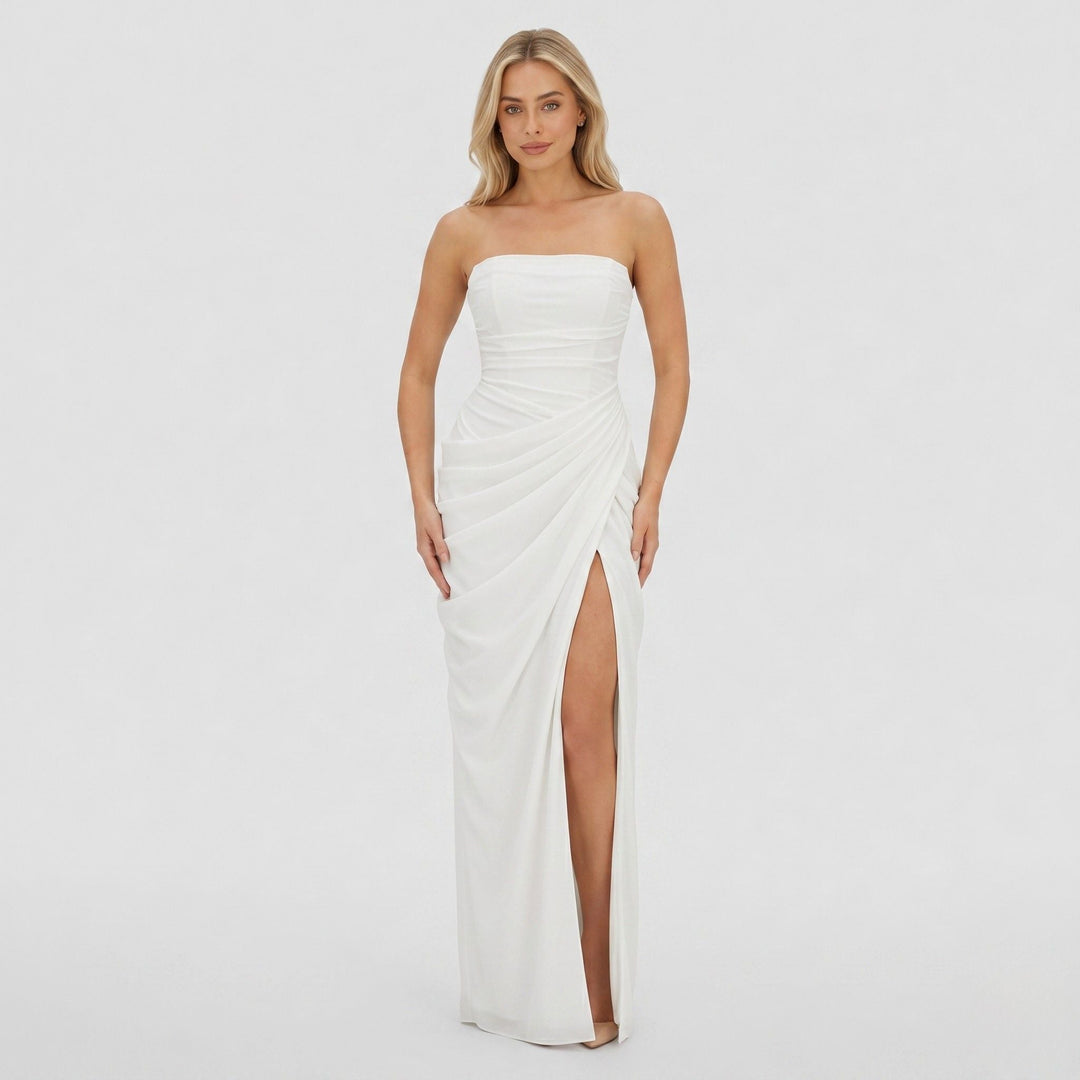 Seraphine | Women’s Strapless Draped Maxi Dress
