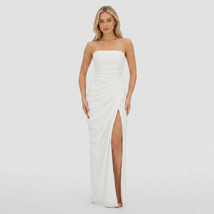 Seraphine | Women’s Strapless Draped Maxi Dress