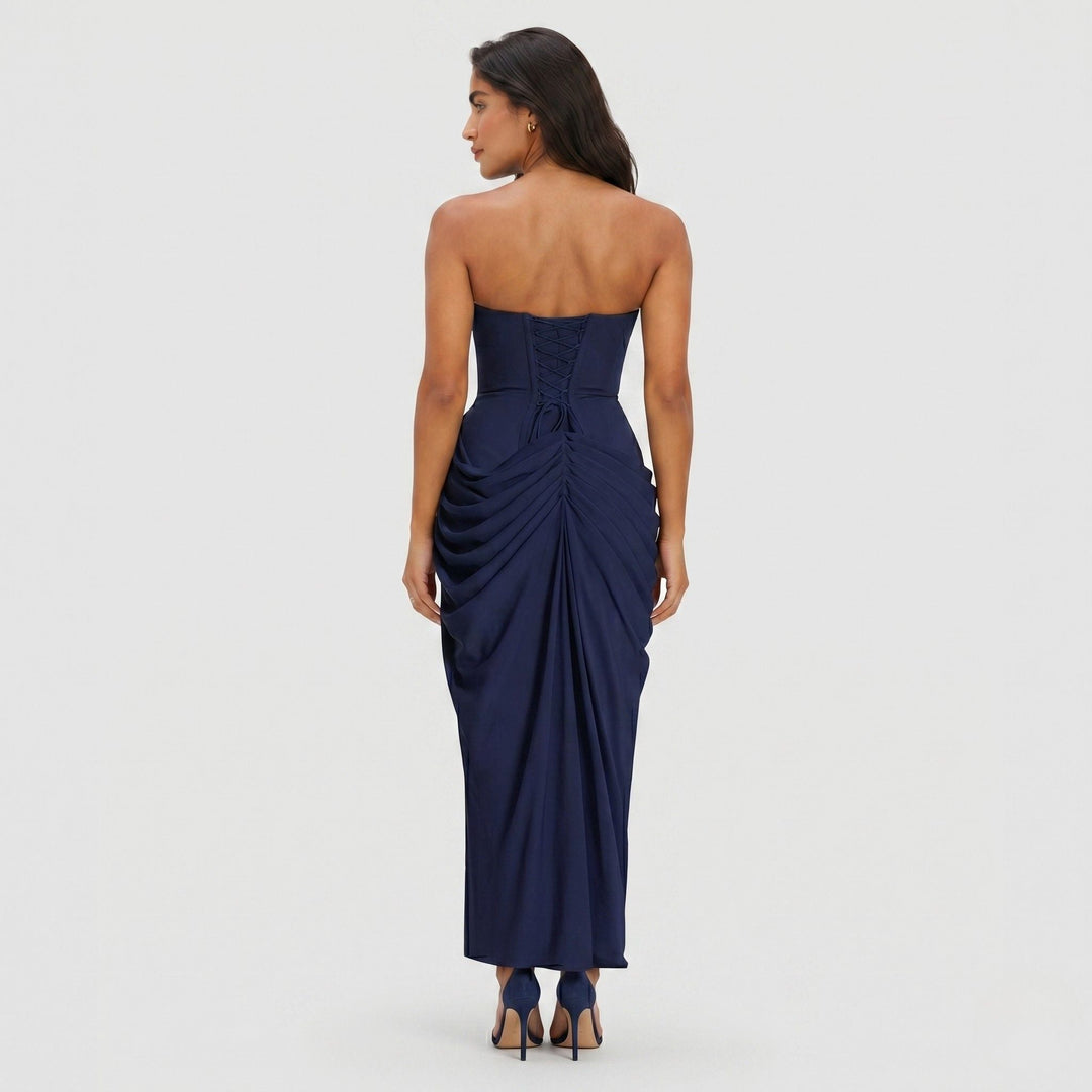 Seraphine | Women’s Strapless Draped Maxi Dress