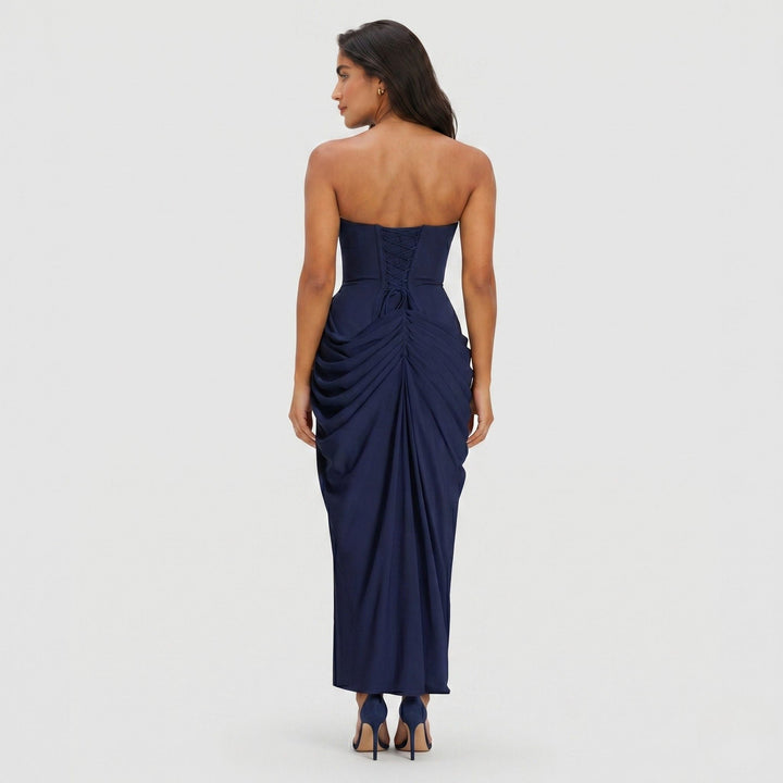 Seraphine | Women’s Strapless Draped Maxi Dress