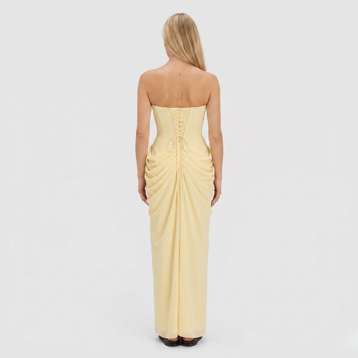 Seraphine | Women’s Strapless Draped Maxi Dress