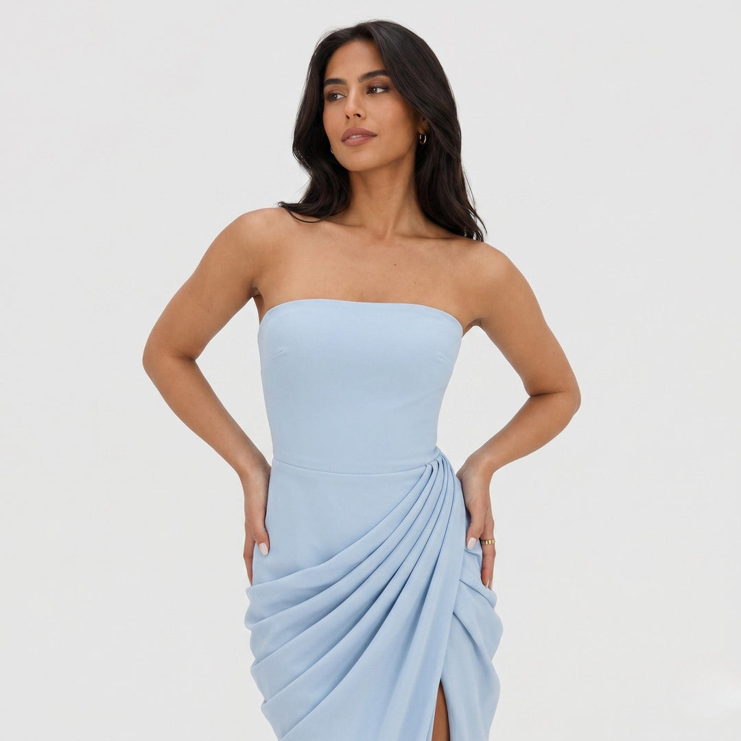 Seraphine | Women’s Strapless Draped Maxi Dress