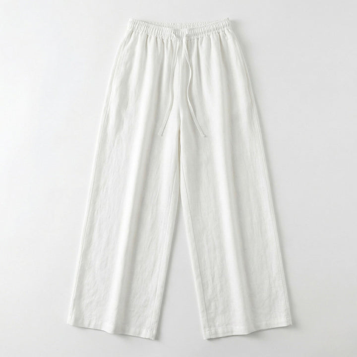 Solene | Women’s Linen-Blend Wide-Leg Trousers