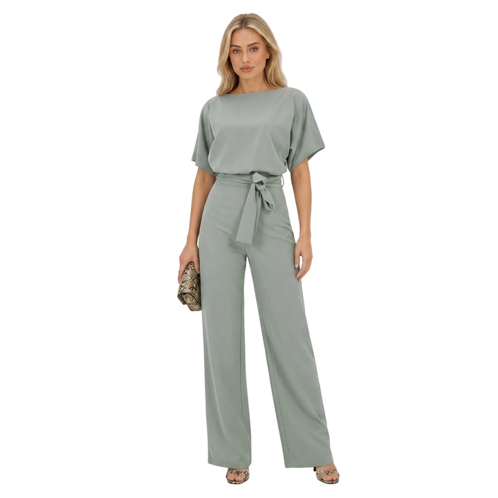 Solenne | Women’s Tie-Waist Wide-Leg Jumpsuit