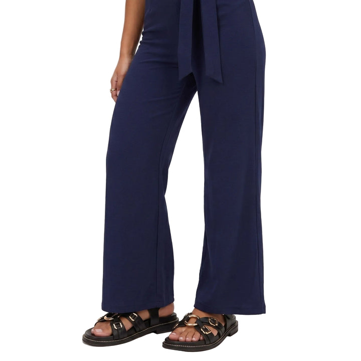 Solenne | Women’s Tie-Waist Wide-Leg Jumpsuit