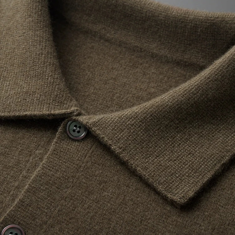 Merovant | Men's Luxury Cashmere & Merino Wool Button-Up Cardigan 10