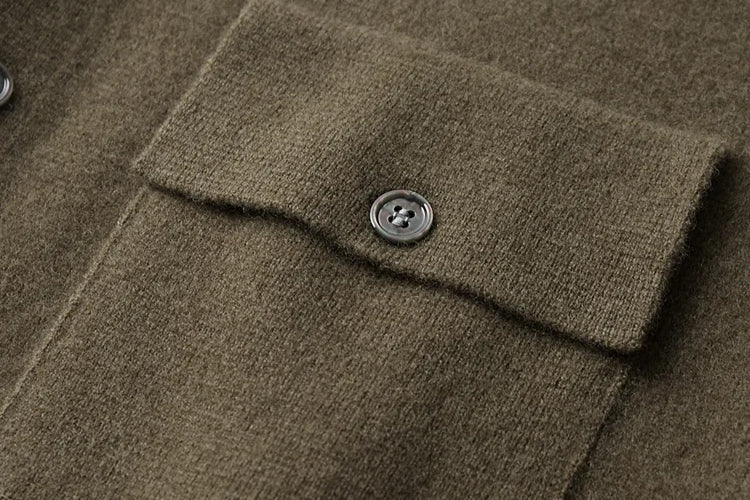 Merovant | Men's Luxury Cashmere & Merino Wool Button-Up Cardigan 6