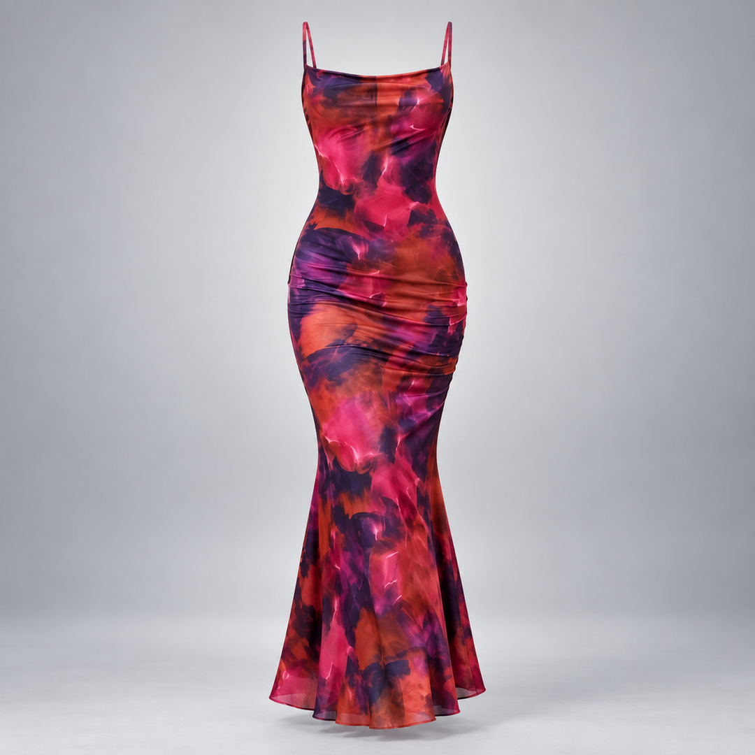 Seravelle | Women's Elegant Twist-Back Maxi Dress – Adjustable Strap Evening Gown 2