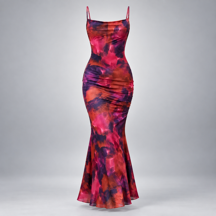 Seravelle | Women's Elegant Twist-Back Maxi Dress – Adjustable Strap Evening Gown 2