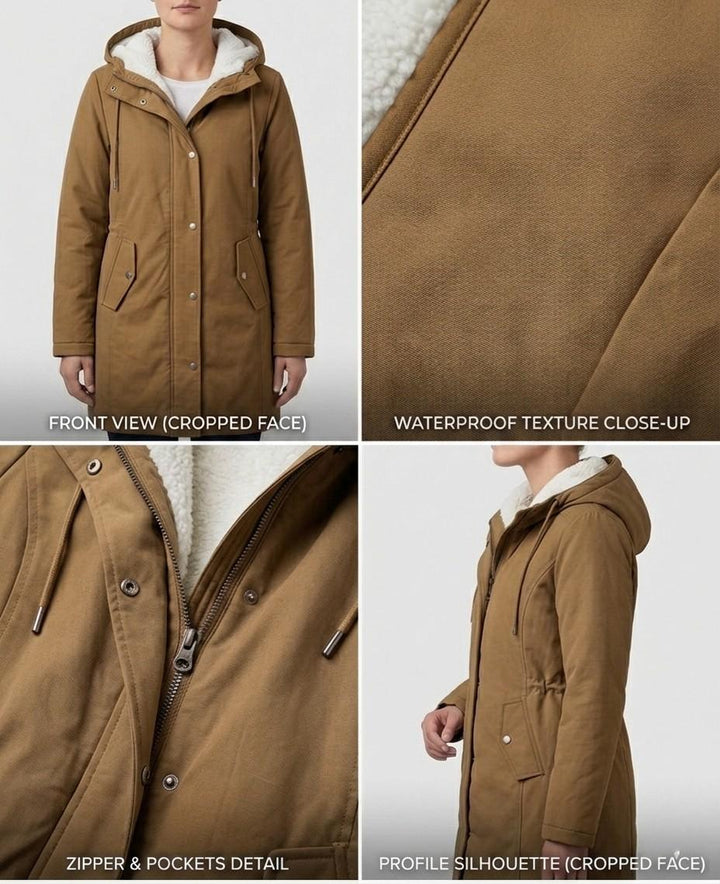 Norvella | Women’s Waterproof Sherpa Fleece-Lined Parka Jacket