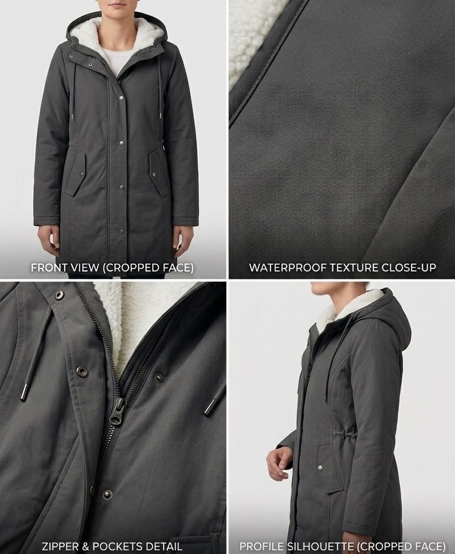 Norvella | Women’s Waterproof Sherpa Fleece-Lined Parka Jacket