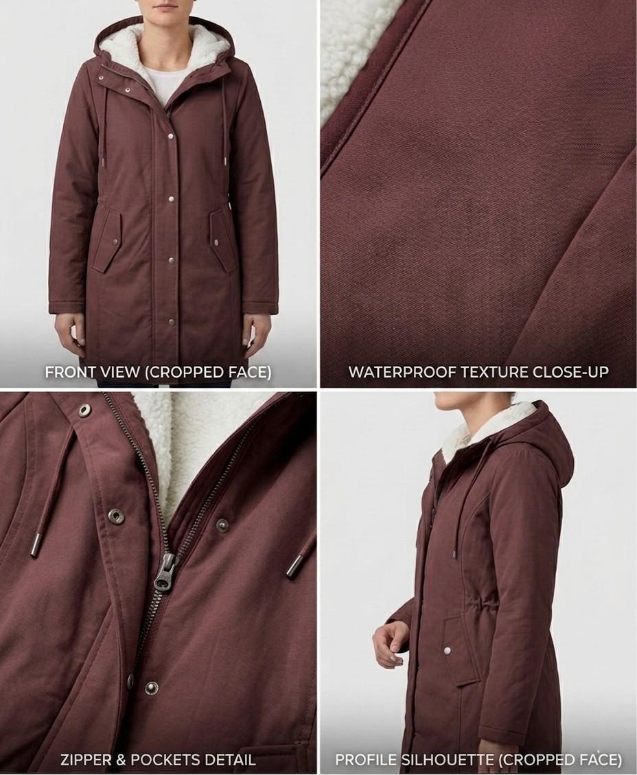 Norvella | Women’s Waterproof Sherpa Fleece-Lined Parka Jacket