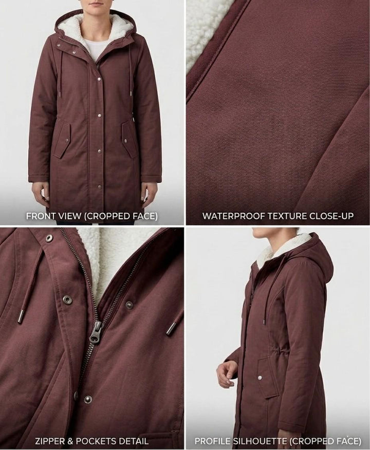 Norvella | Women’s Waterproof Sherpa Fleece-Lined Parka Jacket