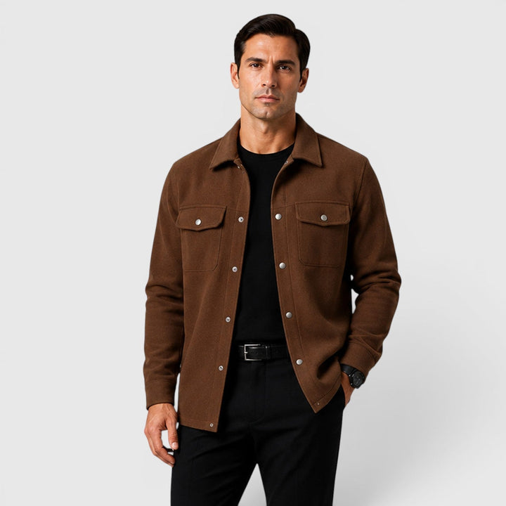 Arviston | Men's Brushed Fabric Regular-Fit Overshirt