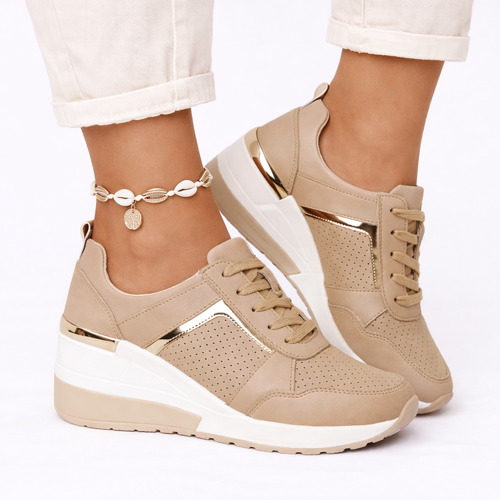 Solvessa | Women's Orthopaedic Wedge Lace-Up Walking Shoes