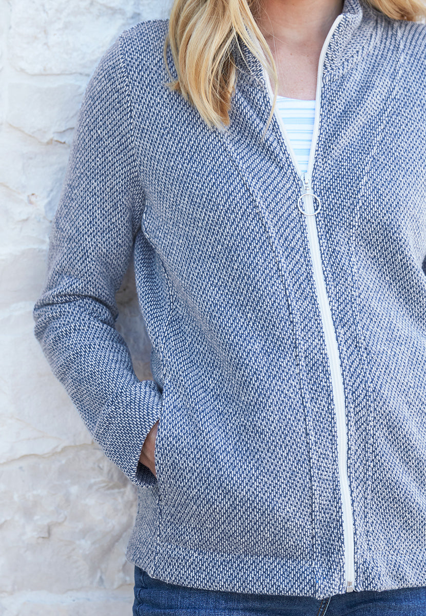 Adeline | Women’s Pure Cotton Zip-Up Sweatshirt with High Neck 2