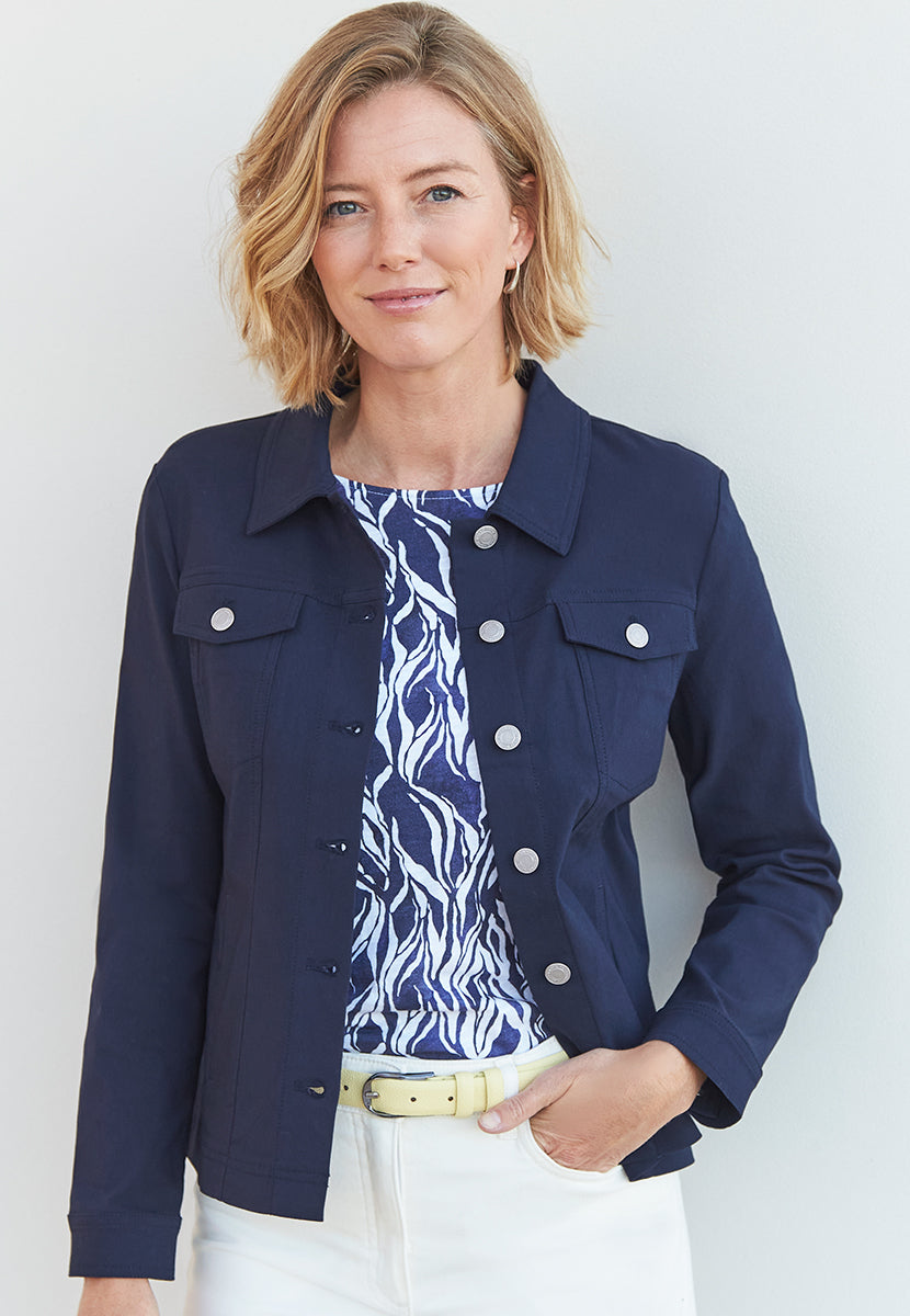 Mirelle | Women’s Tailored Denim-Style Stretch Jacket 4