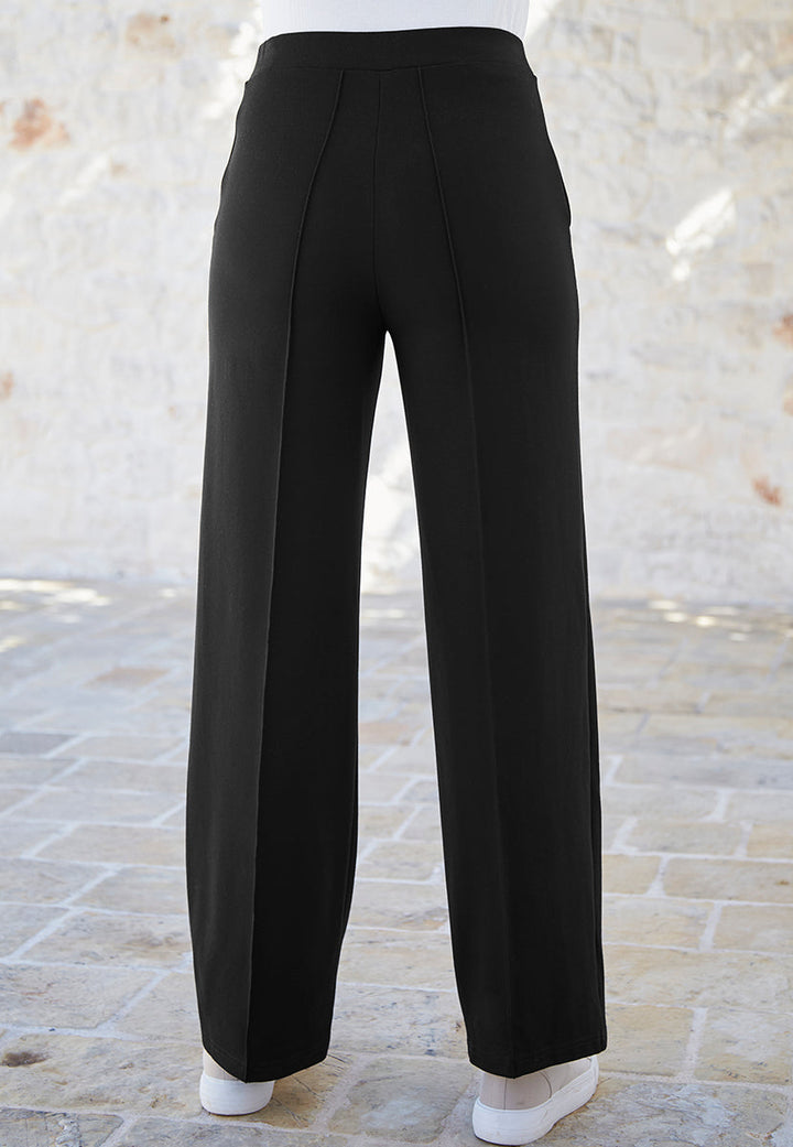 Laurine | Women’s Double Jersey Pull-On Trousers with Pintuck Detail 3
