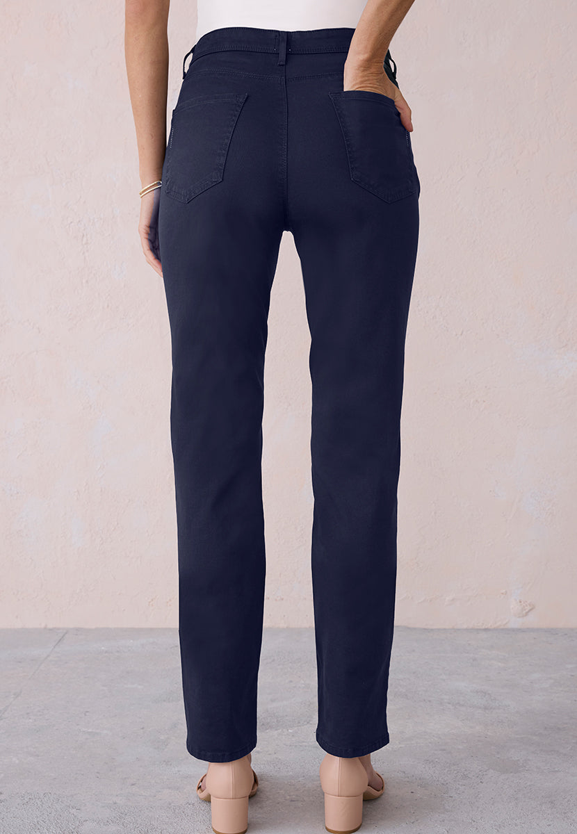 Dalia | Women’s Stretch Cotton Trousers with Back Yoke 3