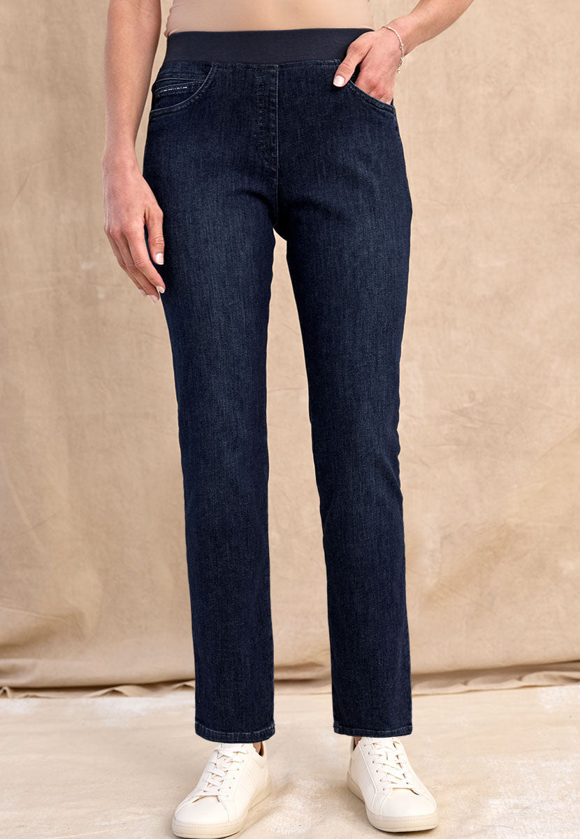 Florine | Women’s High-Rise Straight-Leg Pull-On Stretch Trousers 2