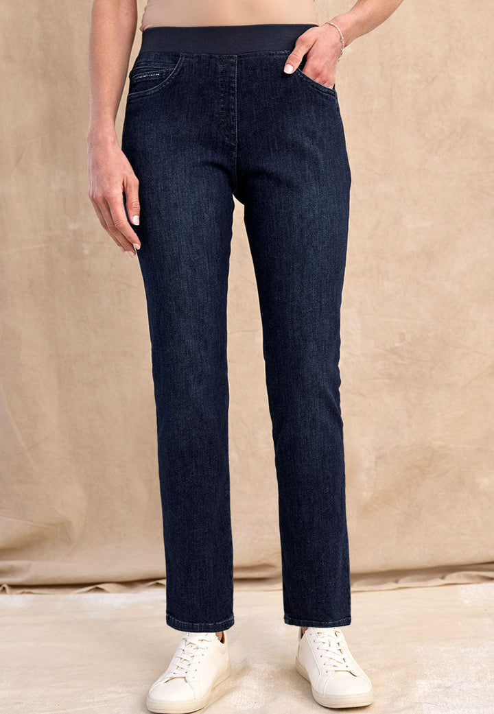 Florine | Women’s High-Rise Straight-Leg Pull-On Stretch Trousers 2