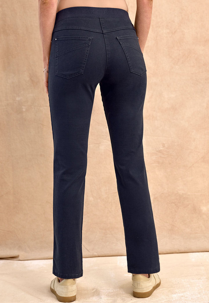 Marlene | Women’s High-Rise Straight-Leg Pull-On Stretch Trousers 4