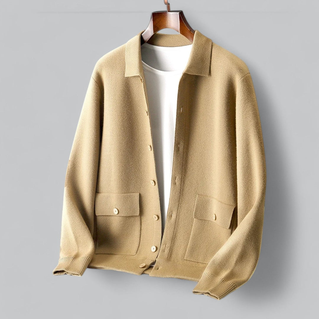 Merovant | Men's Luxury Cashmere & Merino Wool Button-Up Cardigan 15