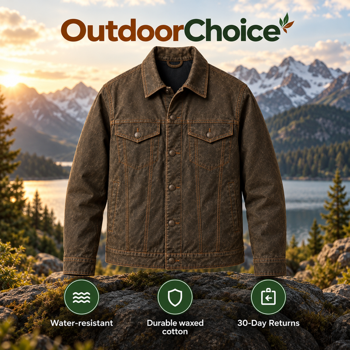 Brackenford | Men's Water-Resistant Waxed Cotton Trucker Jacket