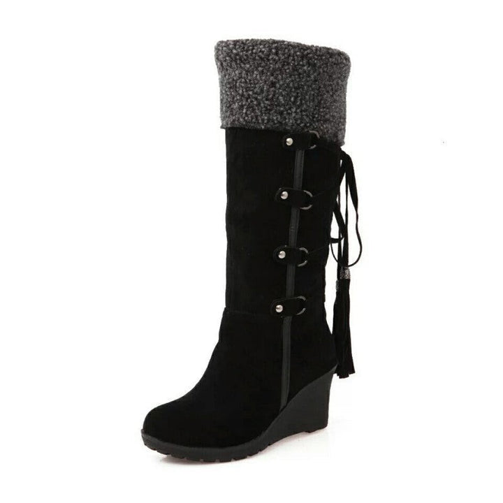 Evelorae | Women's Faux Fur-Lined Wedge Ankle Boots