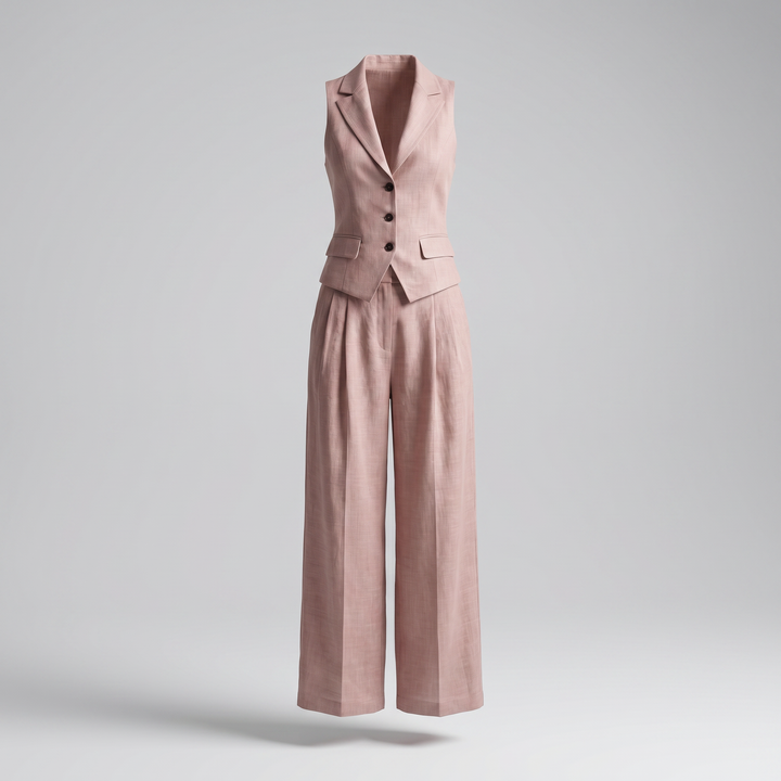 Avelisse | Women's Tailored Two-Piece Vest & Trouser Set – Elegant Sleeveless V-Neck Outfit 5