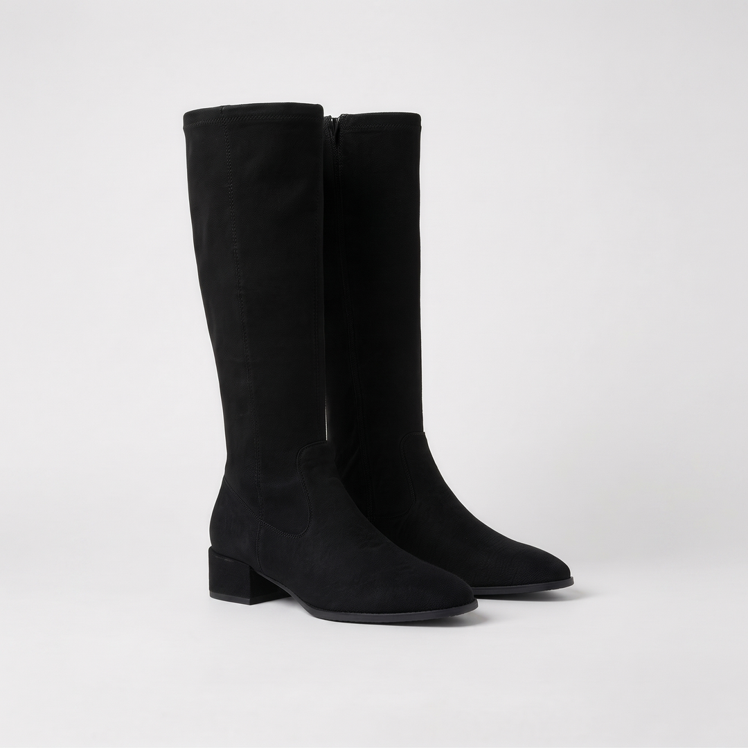 Virelmont | Women's Square-Toe Knee-High Boots – Elegant Block Heel Tall Boots 1