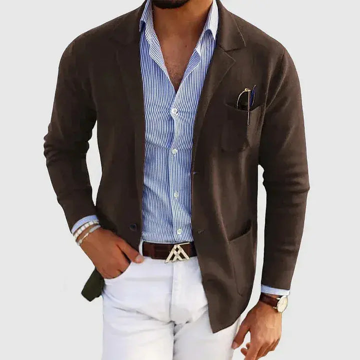 Vellmont | Men's Lightweight Knitted Smart Casual Blazer 3
