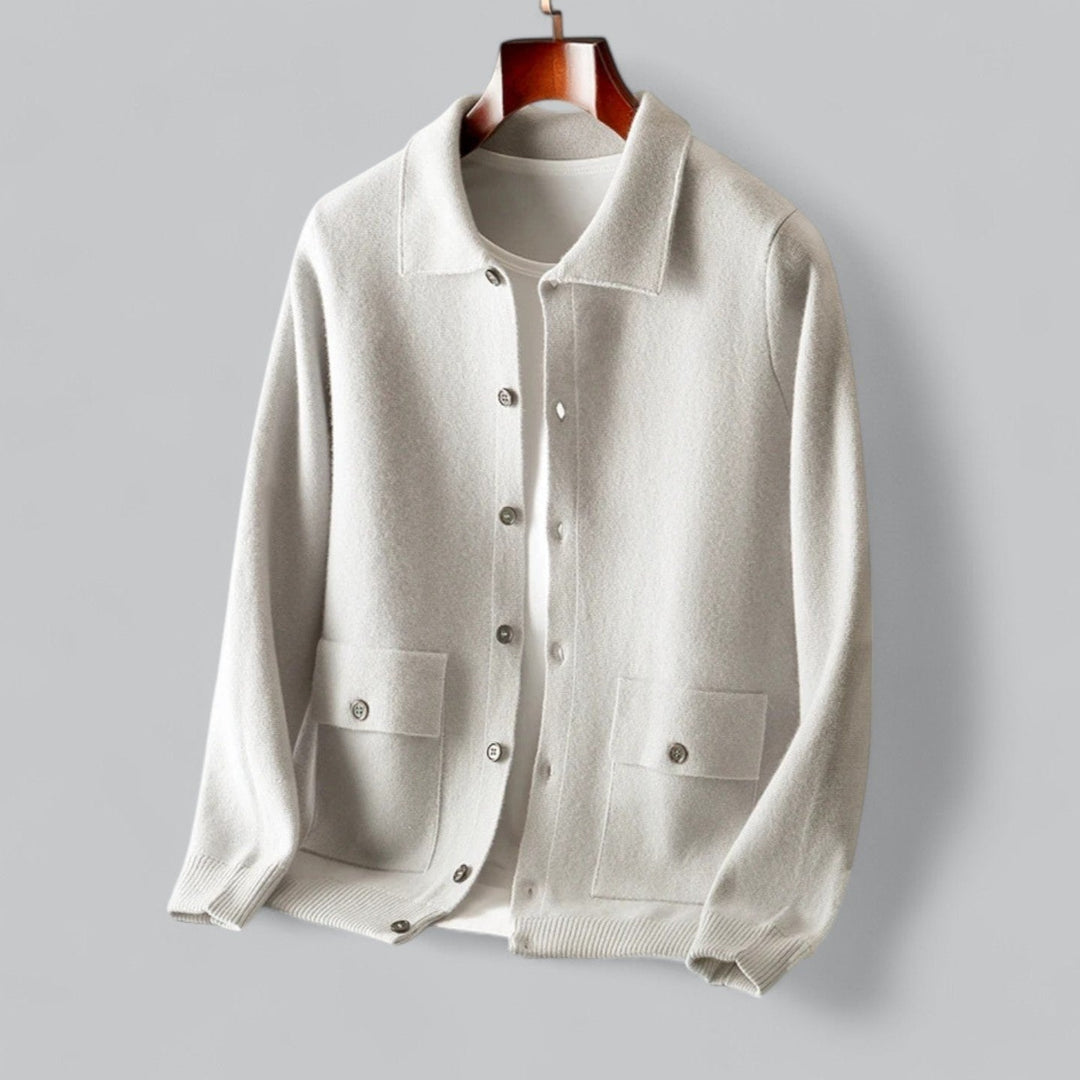 Merovant | Men's Luxury Cashmere & Merino Wool Button-Up Cardigan 3