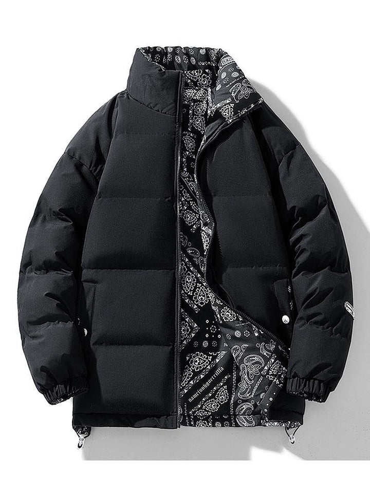 Veyrano | Men's Reversible Paisley Print Insulated Puffer Jacket 1