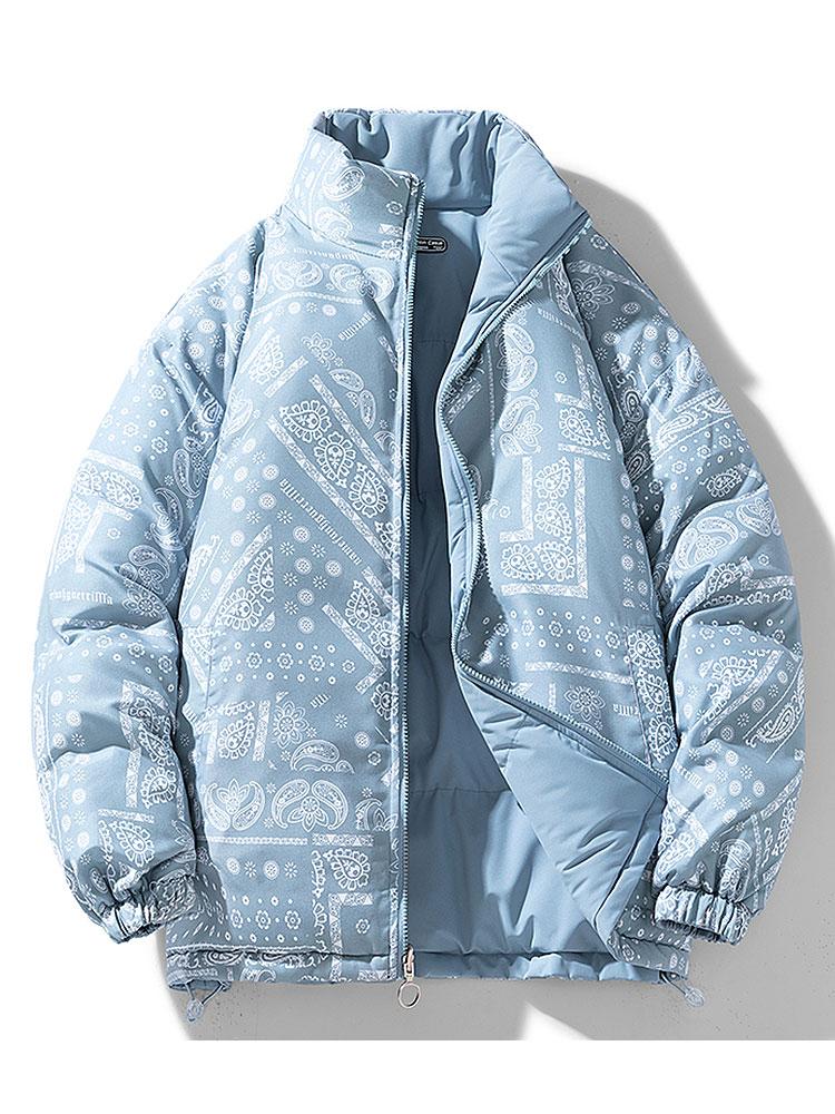 Veyrano | Men's Reversible Paisley Print Insulated Puffer Jacket 2