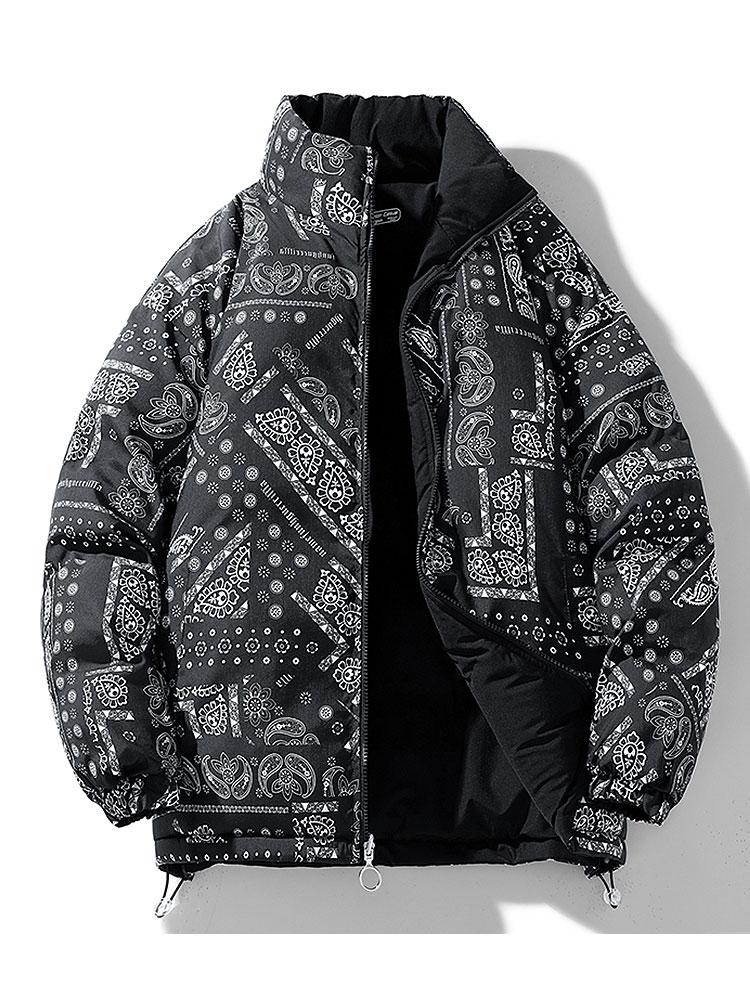 Veyrano | Men's Reversible Paisley Print Insulated Puffer Jacket 11