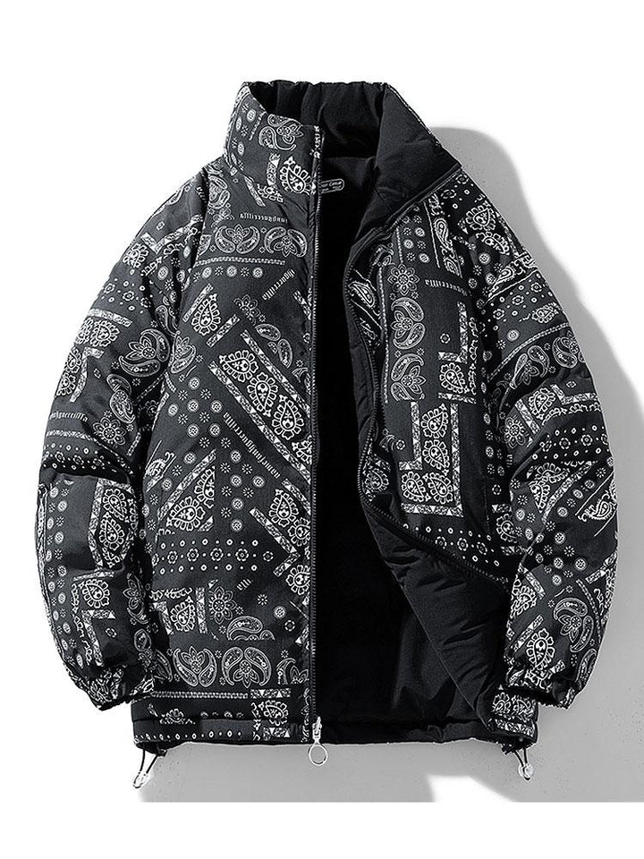 Veyrano | Men's Reversible Paisley Print Insulated Puffer Jacket 11