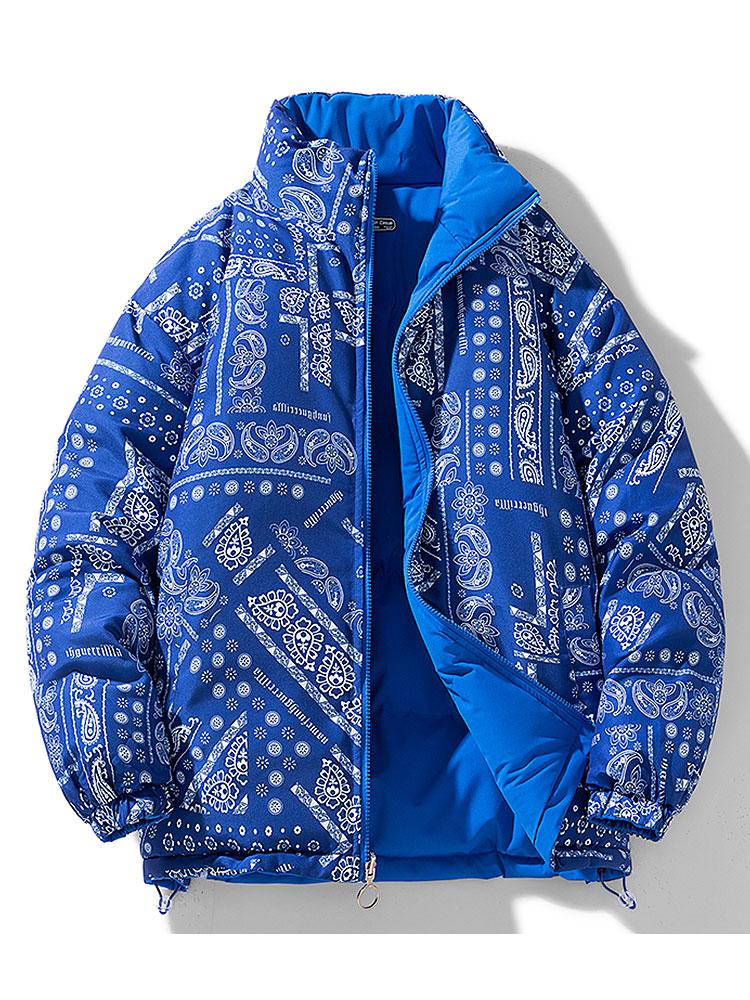 Veyrano | Men's Reversible Paisley Print Insulated Puffer Jacket 18