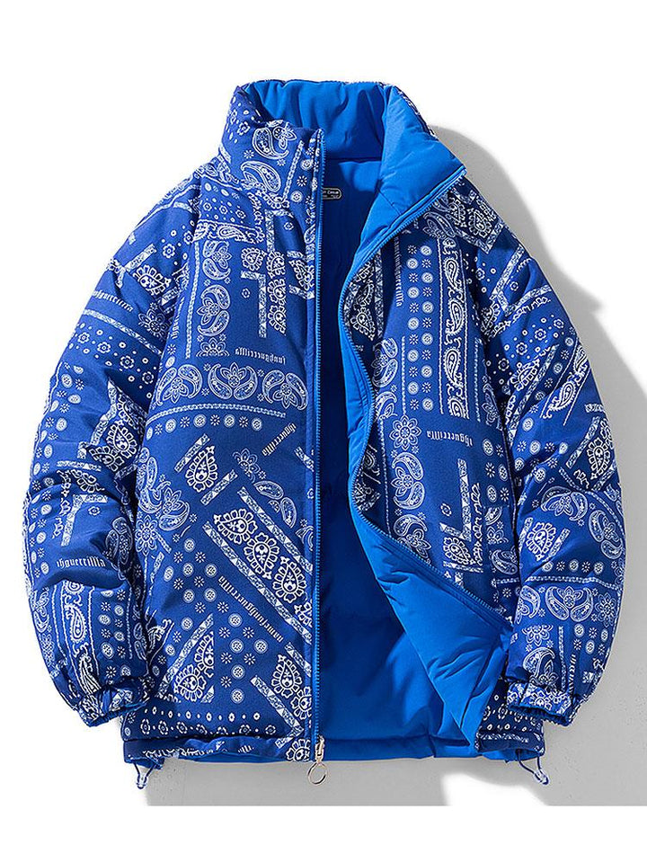 Veyrano | Men's Reversible Paisley Print Insulated Puffer Jacket 18