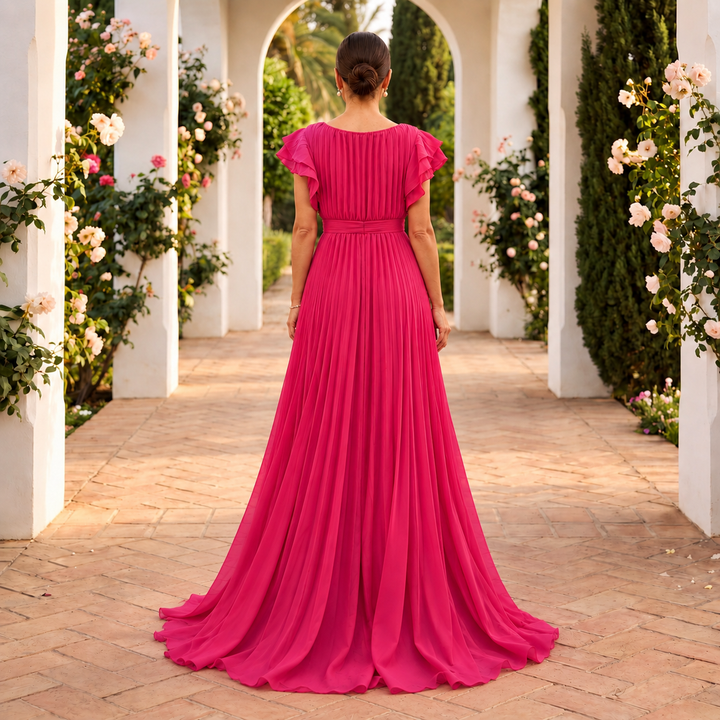 Orlaviae | Women’s Elegant Pleated Evening Dress