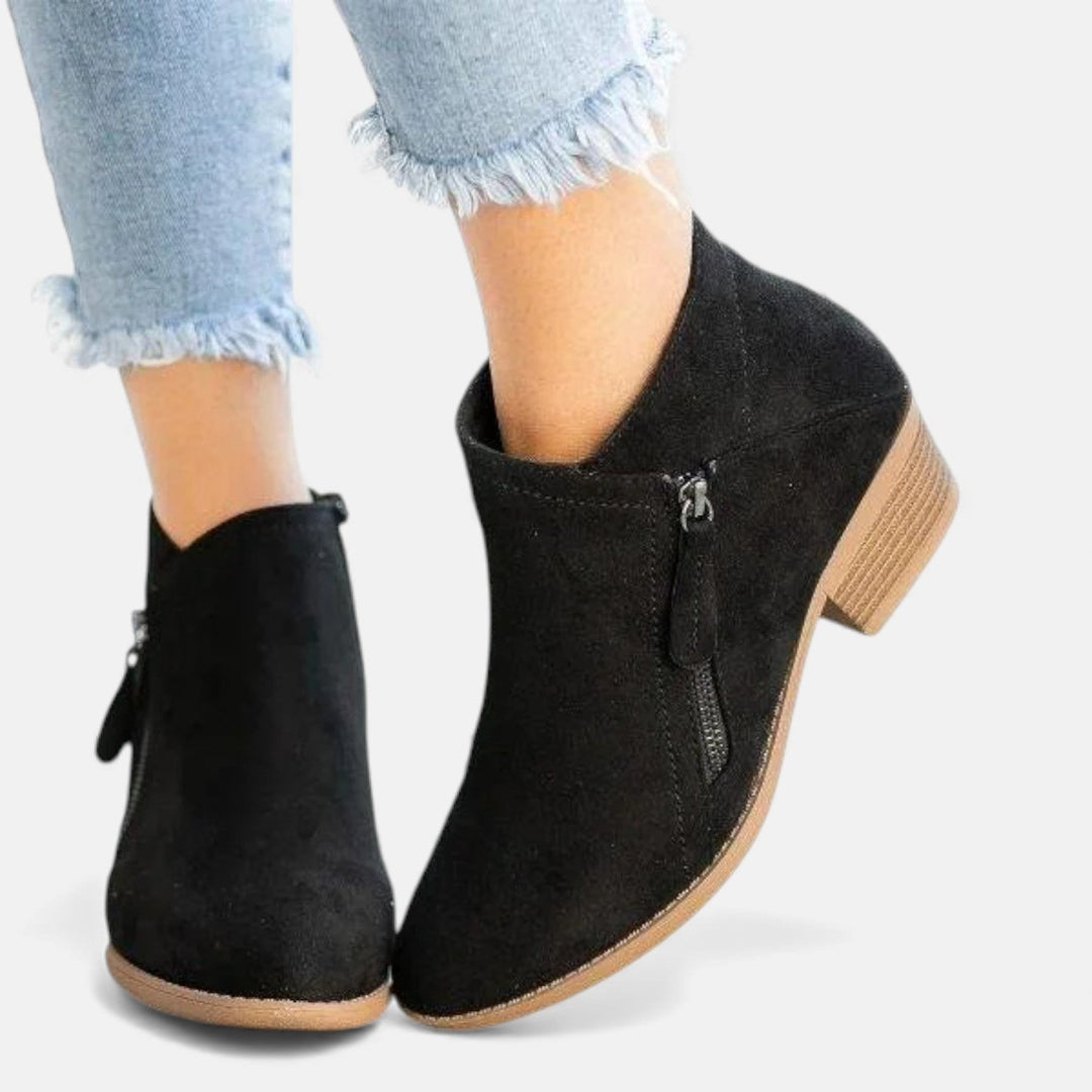 Orthelia | Women's Arch-Support Zip-Up Ankle Boots