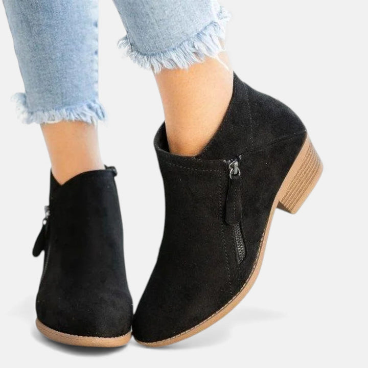 Orthelia | Women's Arch-Support Zip-Up Ankle Boots