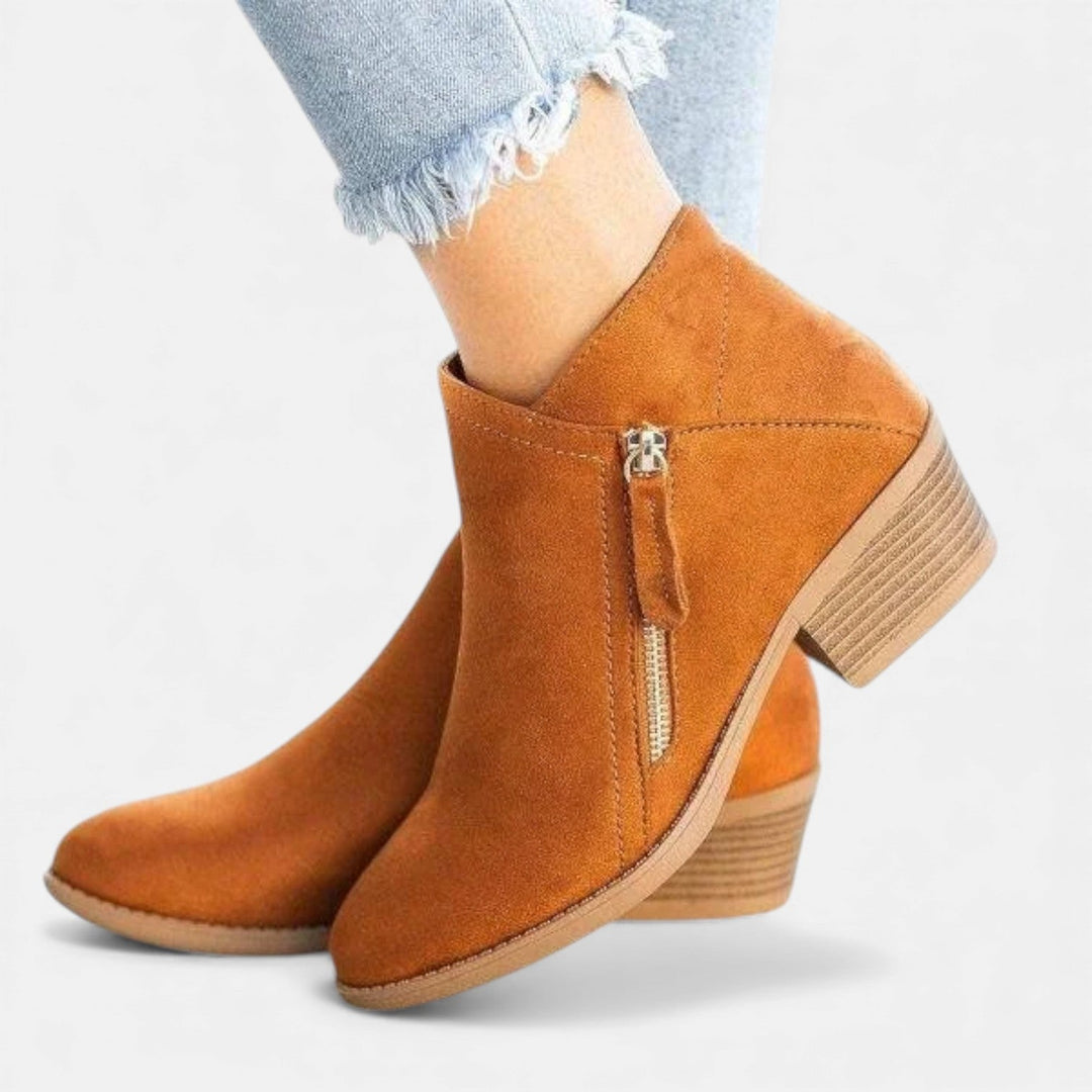 Orthelia | Women's Arch-Support Zip-Up Ankle Boots