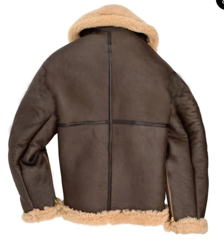Aeromont | Men's Genuine Shearling B3 Aviator Flight Jacket 3