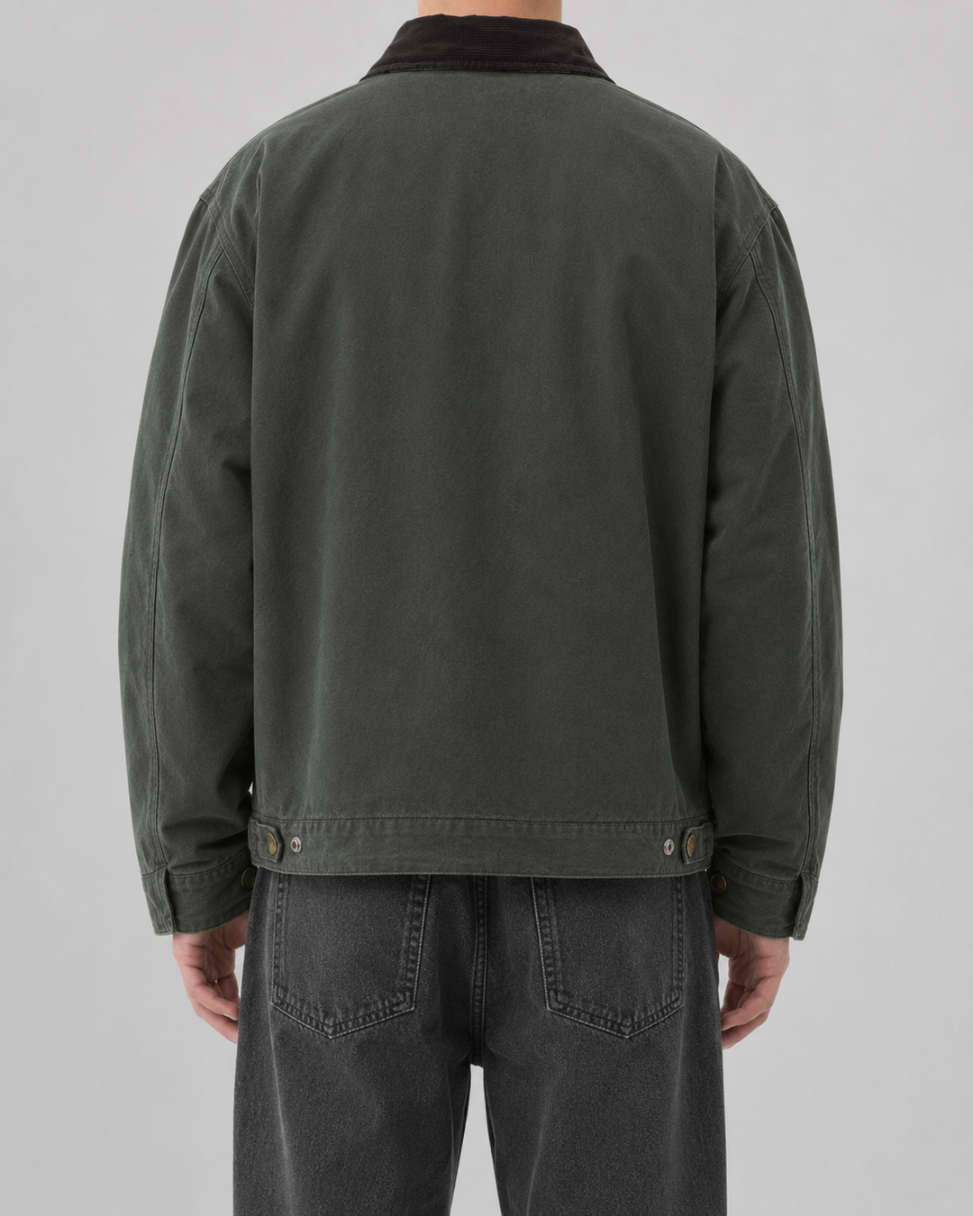 Braventon | Men’s Classic Canvas Barn Jacket with Corduroy Collar