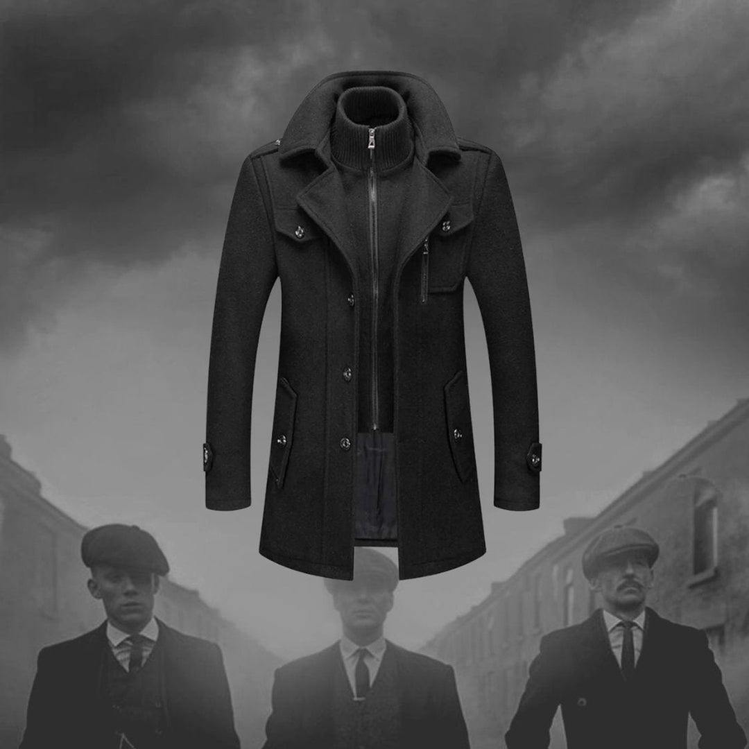 Aldermont | Men's Wool Blend Coat – Tailored Double-Collar Winter Overcoat 2