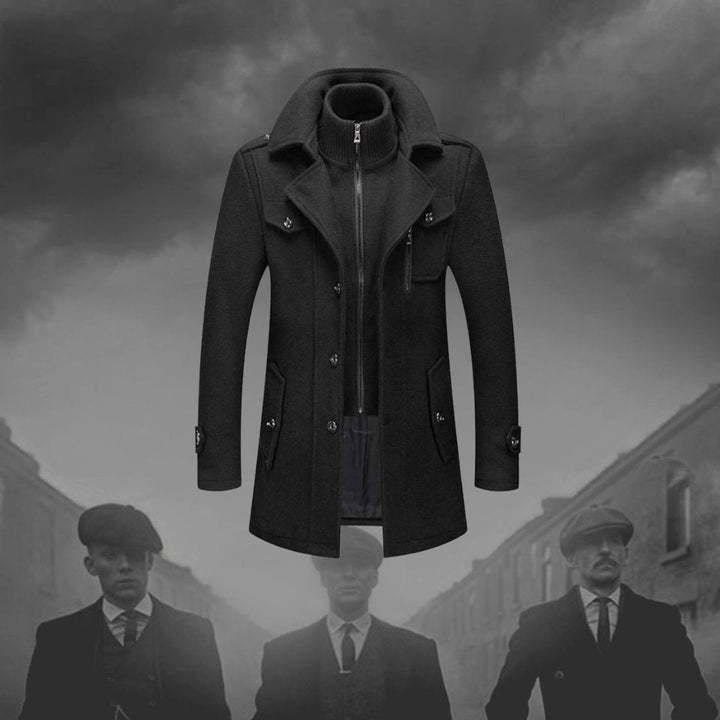 Aldermont | Men's Wool Blend Coat – Tailored Double-Collar Winter Overcoat 2
