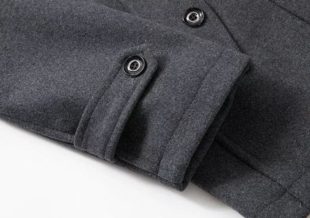 Aldermont | Men's Wool Blend Coat – Tailored Double-Collar Winter Overcoat 4