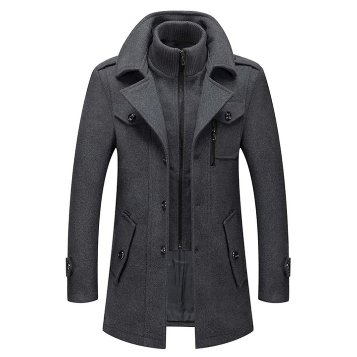 Aldermont | Men's Wool Blend Coat – Tailored Double-Collar Winter Overcoat 7