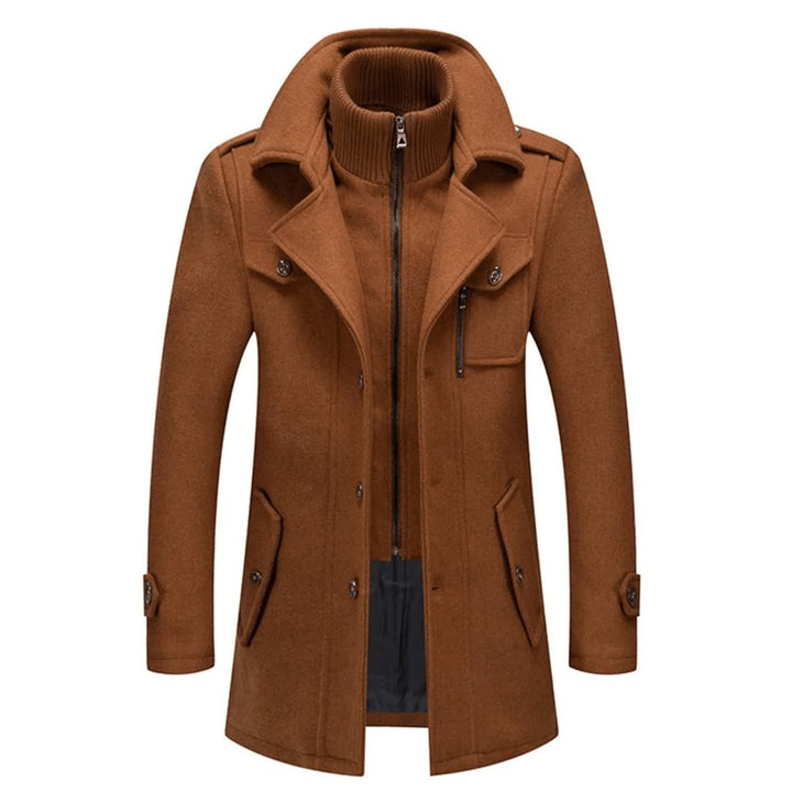 Aldermont | Men's Wool Blend Coat – Tailored Double-Collar Winter Overcoat 9